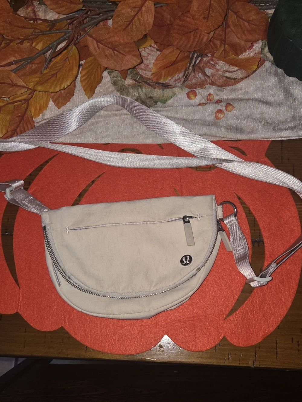 lululemon athletica Pale Cream Crossbody Sling Bag